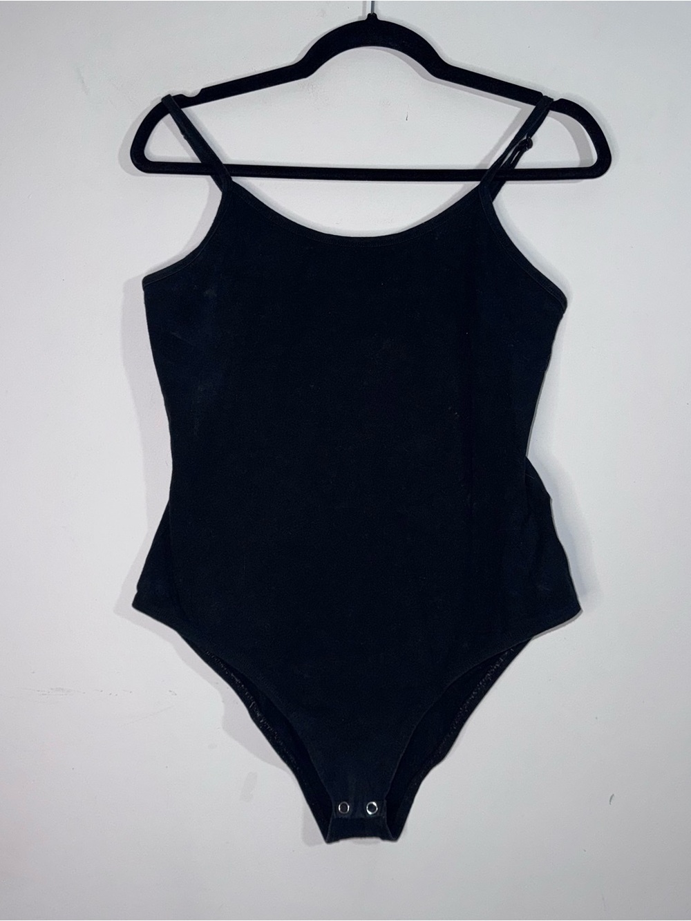 Torrid Size 0x Black Cami Bodysuit Adjustable Straps Stretch Cotton Snap Crotch
